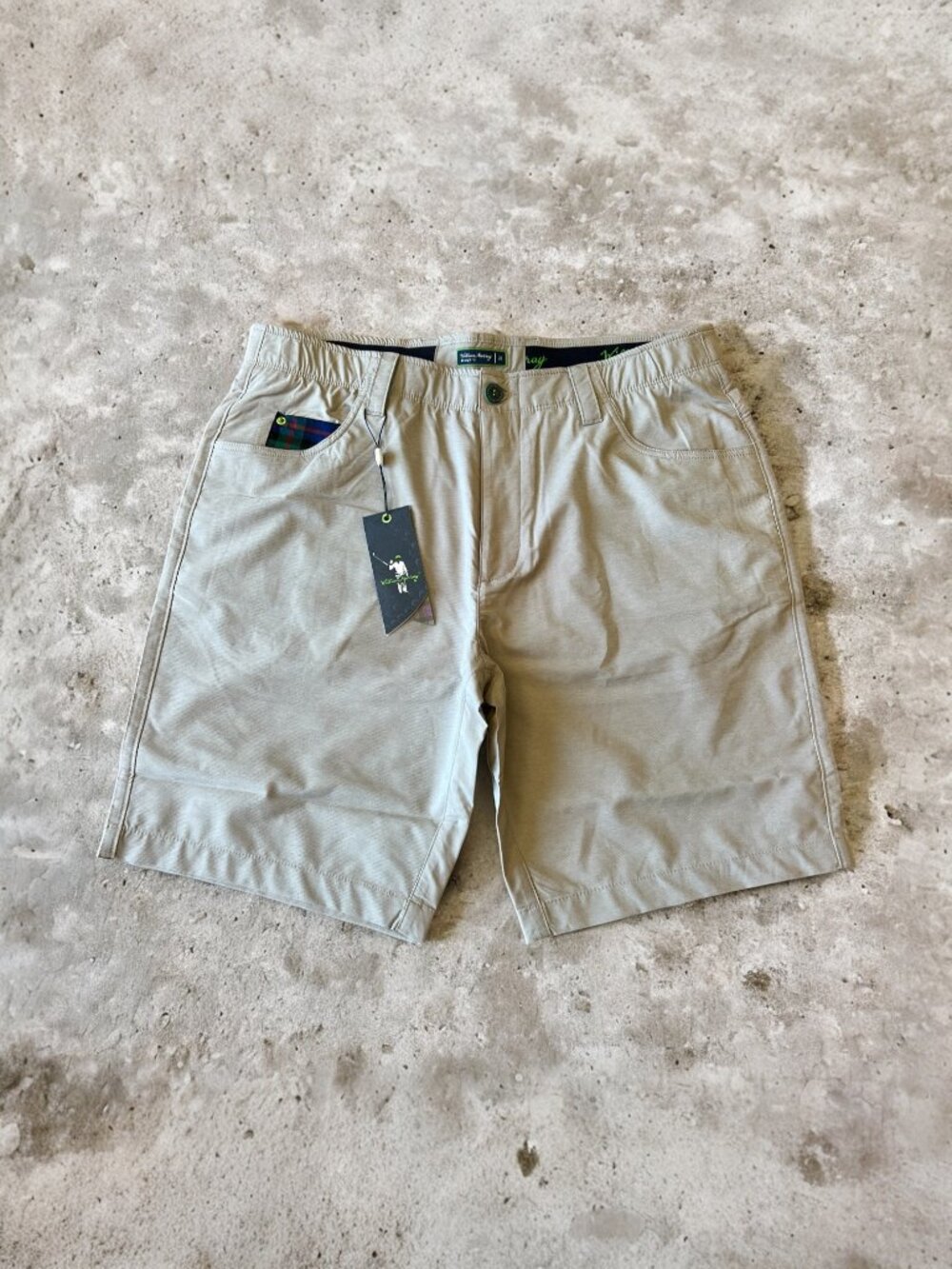 William Murray Heritage Men's 34 Shorts Easy Care UV Protection Stretch Grey